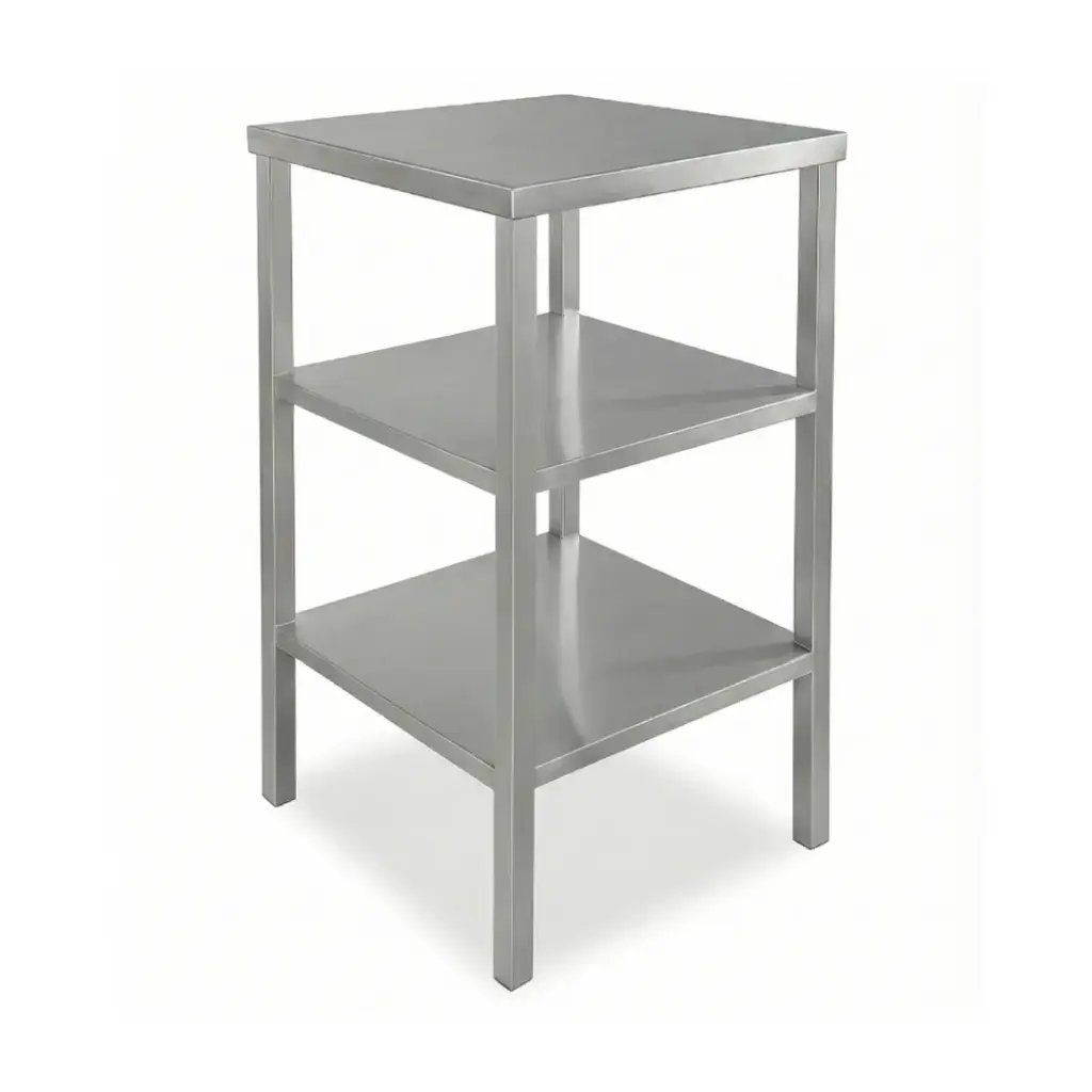 BASE PARA HORNO FORTE DE ACERO INOXIDABLE CON 2 ENTREPAÑOS