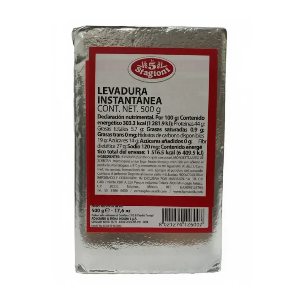 LEVADURA INSTANTANEA LE 5 STAGIONI 500 GR | 12 PIEZAS