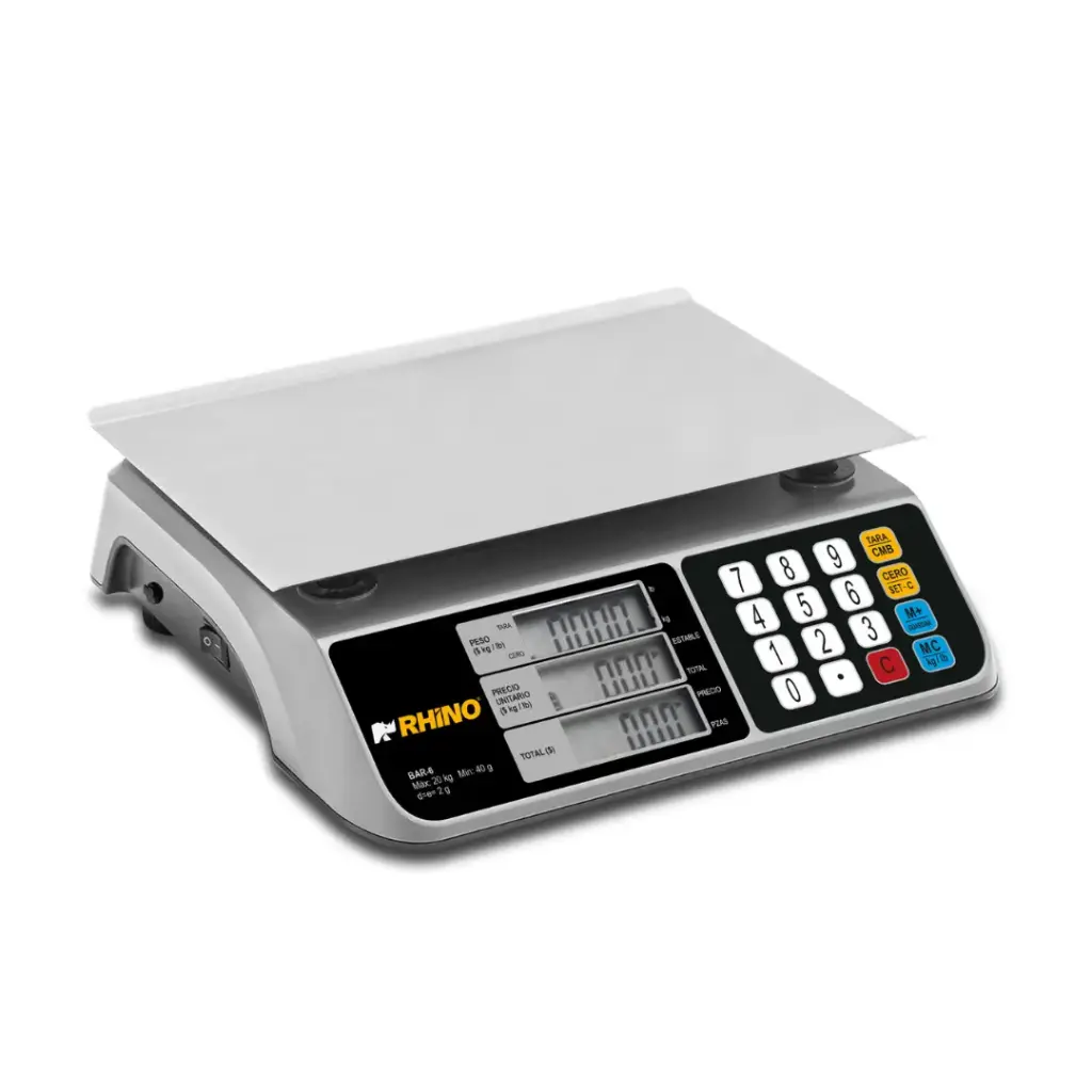 BÁSCULA ELECTRÓNICA MULTIFUNCIONES 20 KG RHINO