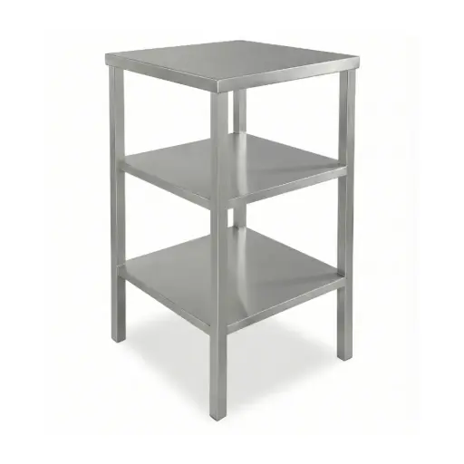 BASE PARA HORNO FORTE DE ACERO INOXIDABLE CON 2 ENTREPAÑOS